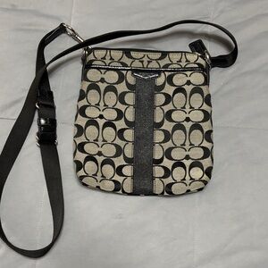 Coach Black and Cream Crossbody Bag
